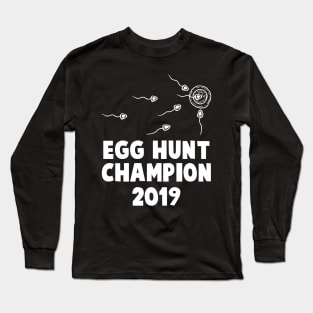 Dad Pregnancy Announcement Egg Hunt Champion 2019 Shirt Long Sleeve T-Shirt